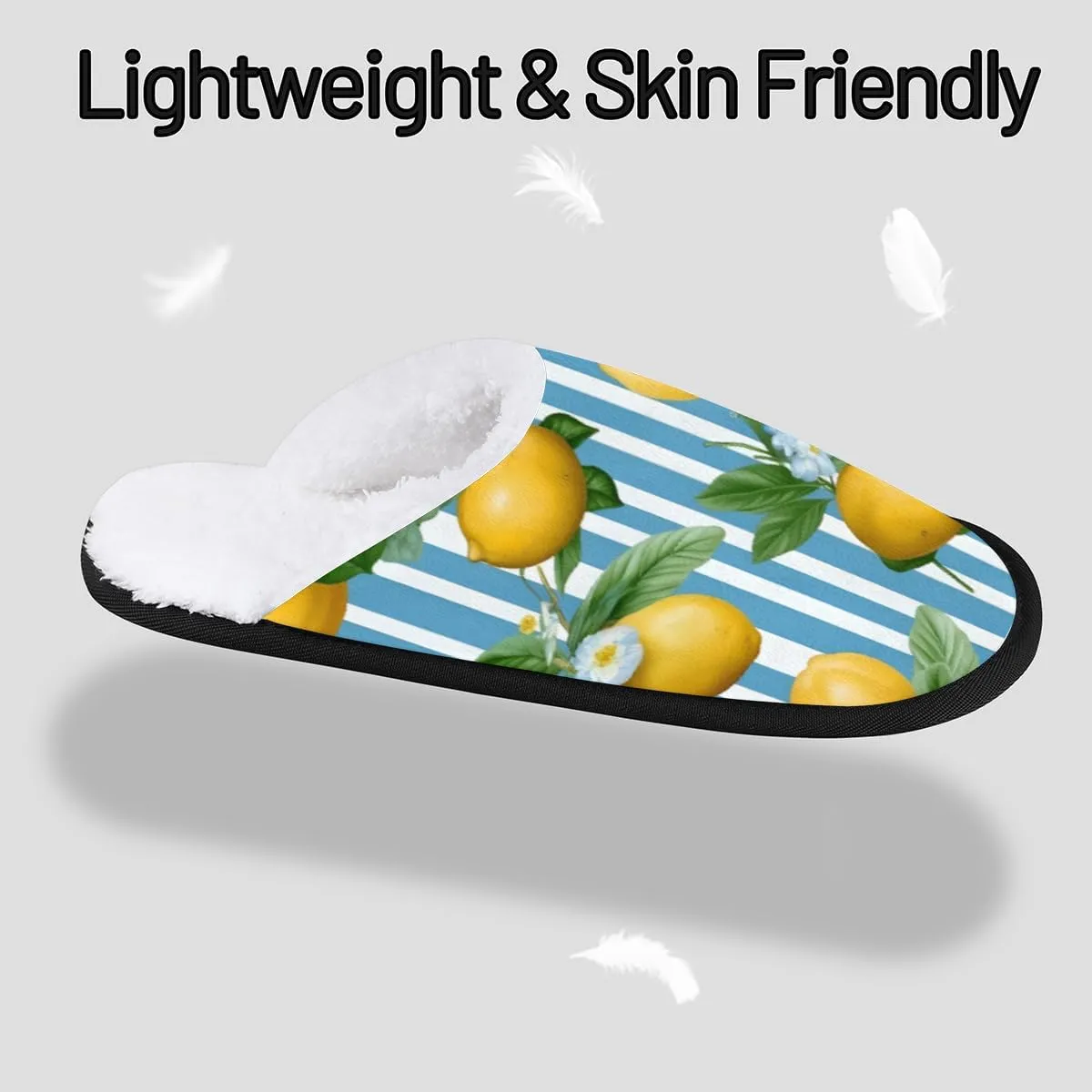 Nectarines Women's Indoor Bedroom Slippers Soft Fuzzy Slip On House Slippers for Winter Bedroom Outdoor