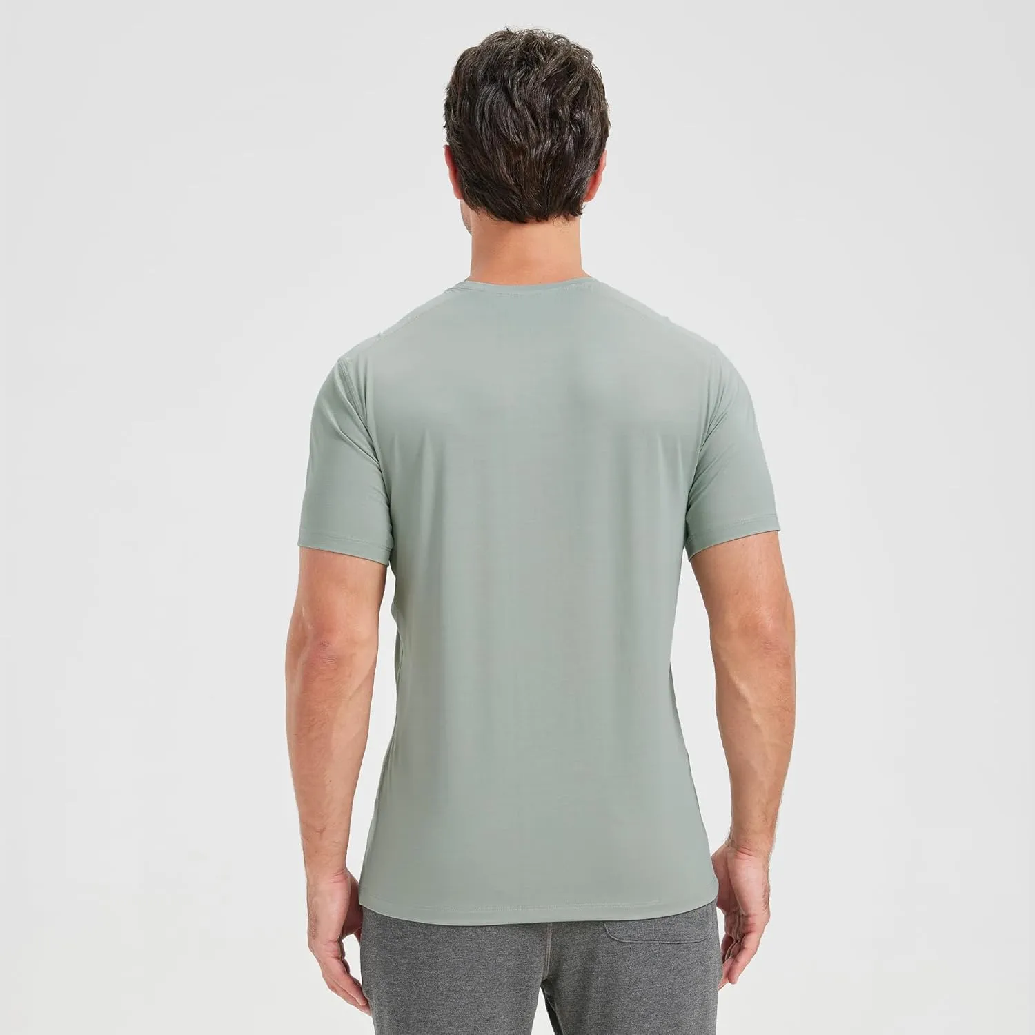 netdraw Men's Bamboo Viscose Athletic Shirt Lightwieht Cooling Moisture Wicking Workout Running Hiking Fitness T-Shirt