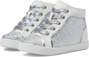 NINA Girl's Cossette (Toddler/Little Kid/Big Kid) White Microsuede/Stones 3 Little Kid M