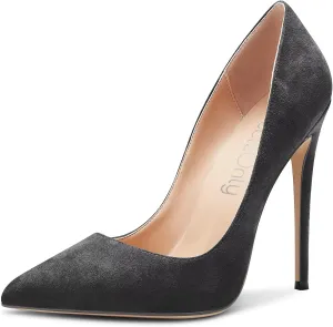 NobleOnly Women Stiletto High Heel Pointed Toe Pumps Slip-on Office Sexy Classic Shoes