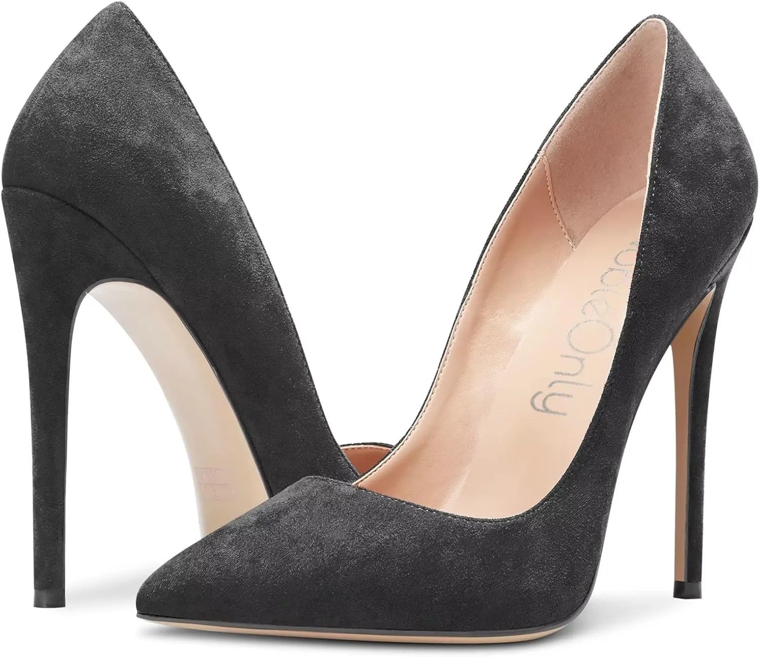 NobleOnly Women Stiletto High Heel Pointed Toe Pumps Slip-on Office Sexy Classic Shoes