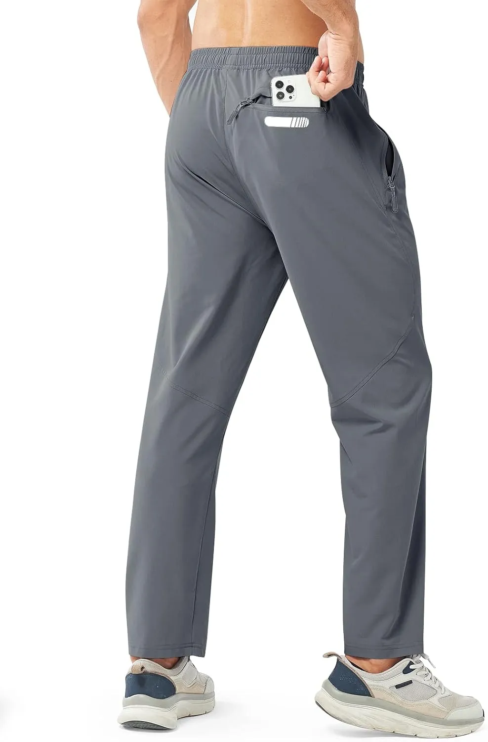 NORTHYARD Men's Athletic Pants Running Workout Joggers Lightweight Gym Jogging Track Casual Sweatpants with Zipper Pockets