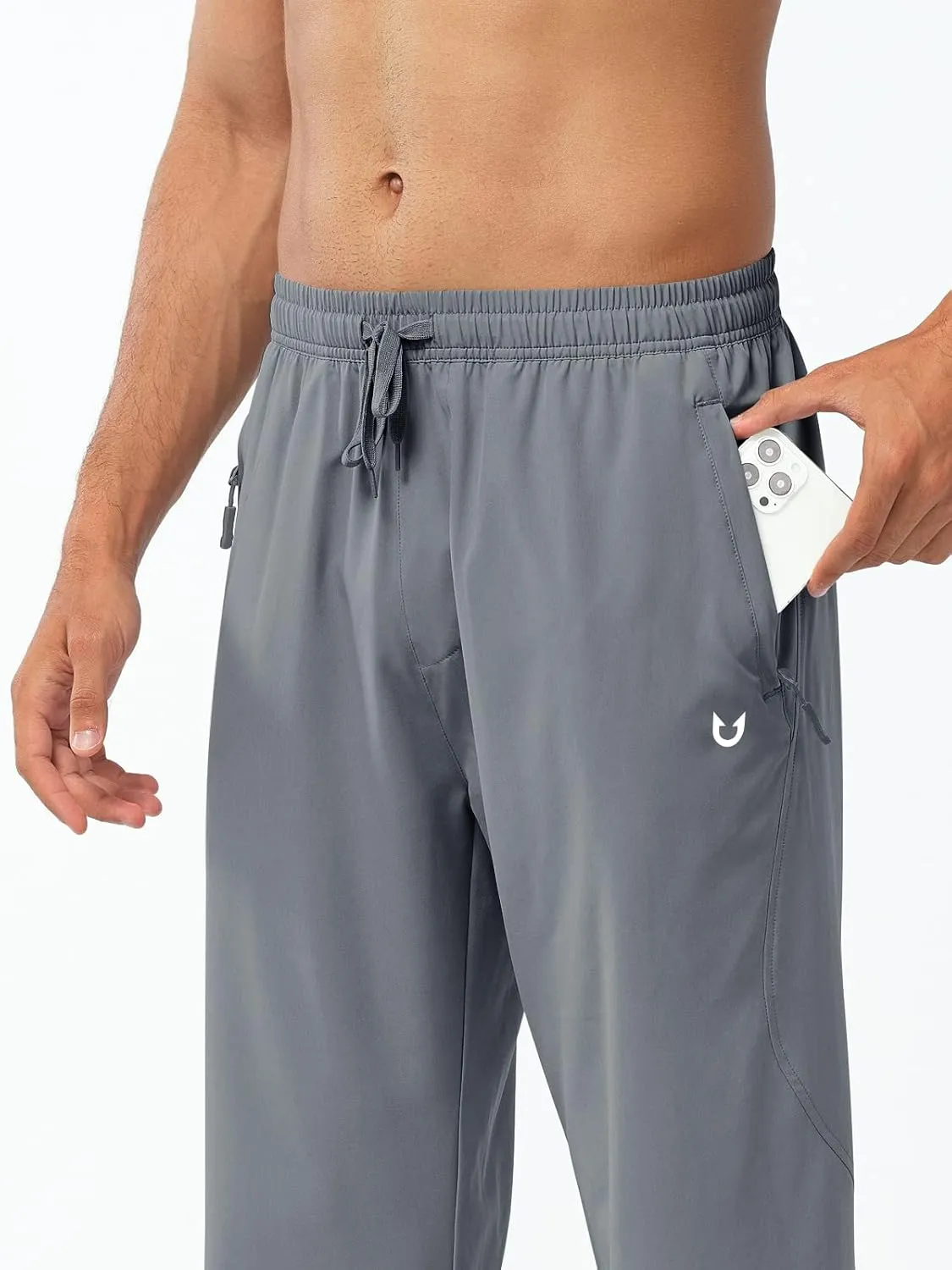 NORTHYARD Men's Athletic Pants Running Workout Joggers Lightweight Gym Jogging Track Casual Sweatpants with Zipper Pockets