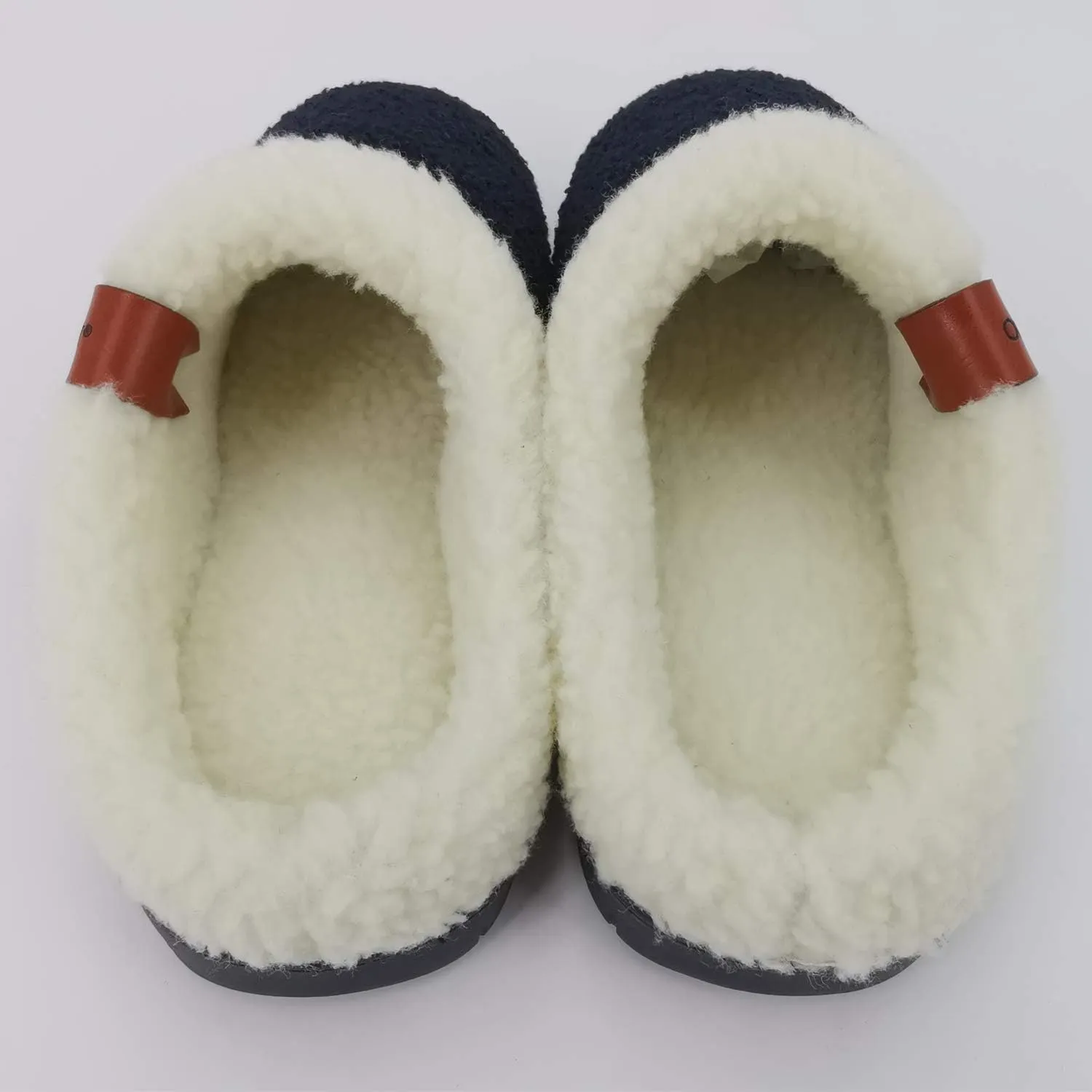 ofoot Womens Winter Warm Cozy House Fur Slippers Slip On Bedroom Shoes Memory Foam Lamb Wool Fleece Lining Indoor Ourdoor Non Skid Rubber Hard Soles