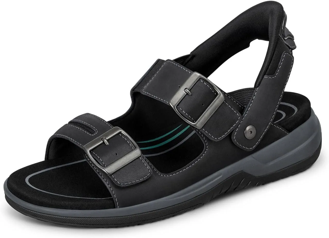 Orthofeet Men's Orthopedic Jupiter Hands-Free Slip-On Sandals