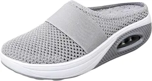 Orthopedic Mesh Slip-On Walking Slippers, Air Cushioned Comfort Sandals with Arch Support