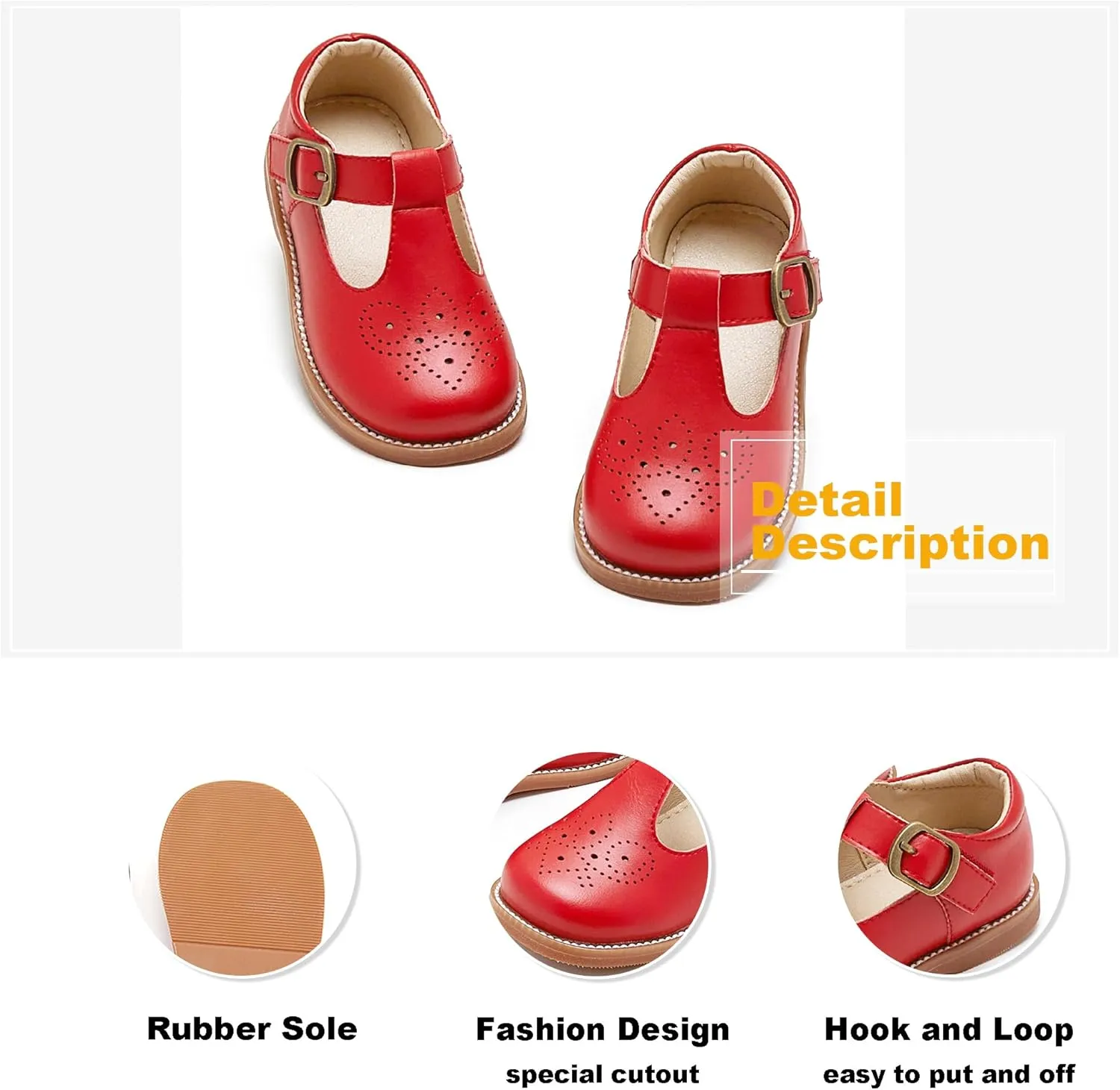 Otter MOMO Toddler/Little Girls Mary Jane Slip-on School Uniform Party Dress Shoes