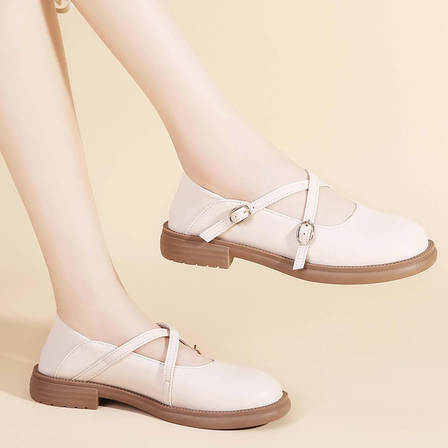 Outdoor Black Loafers Loafers for Women Comfortable Chunky Heel Platform Patent-Leather Chunky Loafers