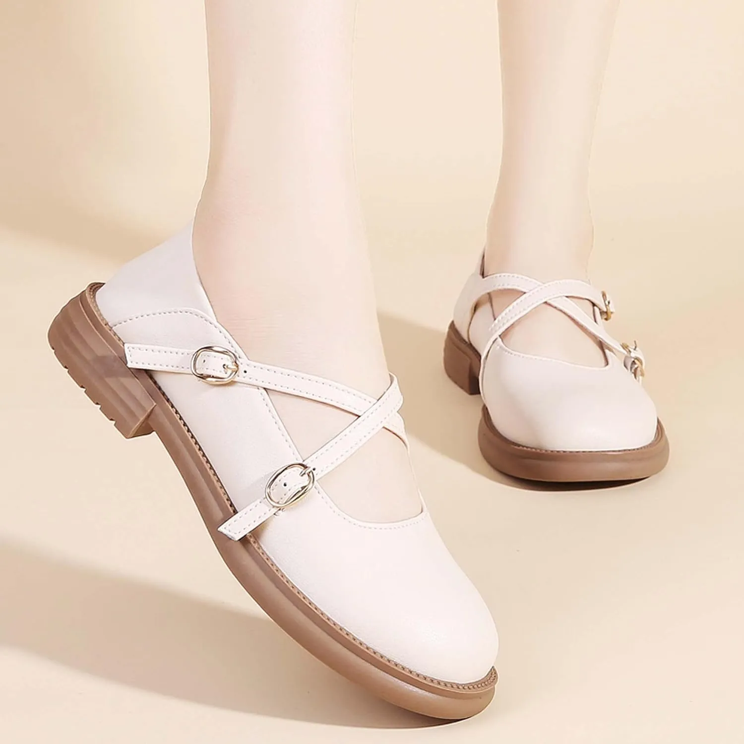 Outdoor Black Loafers Loafers for Women Comfortable Chunky Heel Platform Patent-Leather Chunky Loafers