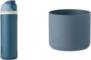 Owala FreeSip Insulated Stainless Steel Water Bottle with Straw and Silicone Water Bottle Boot