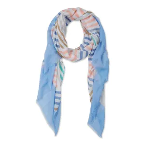 Pastel Stripe Scarf - Blue