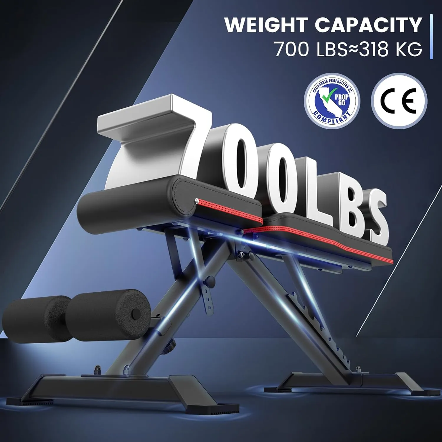 PASYOU Adjustable Weight Bench Full Body Workout Multi-Purpose Foldable Incline Decline Exercise Workout Bench for Home Gym