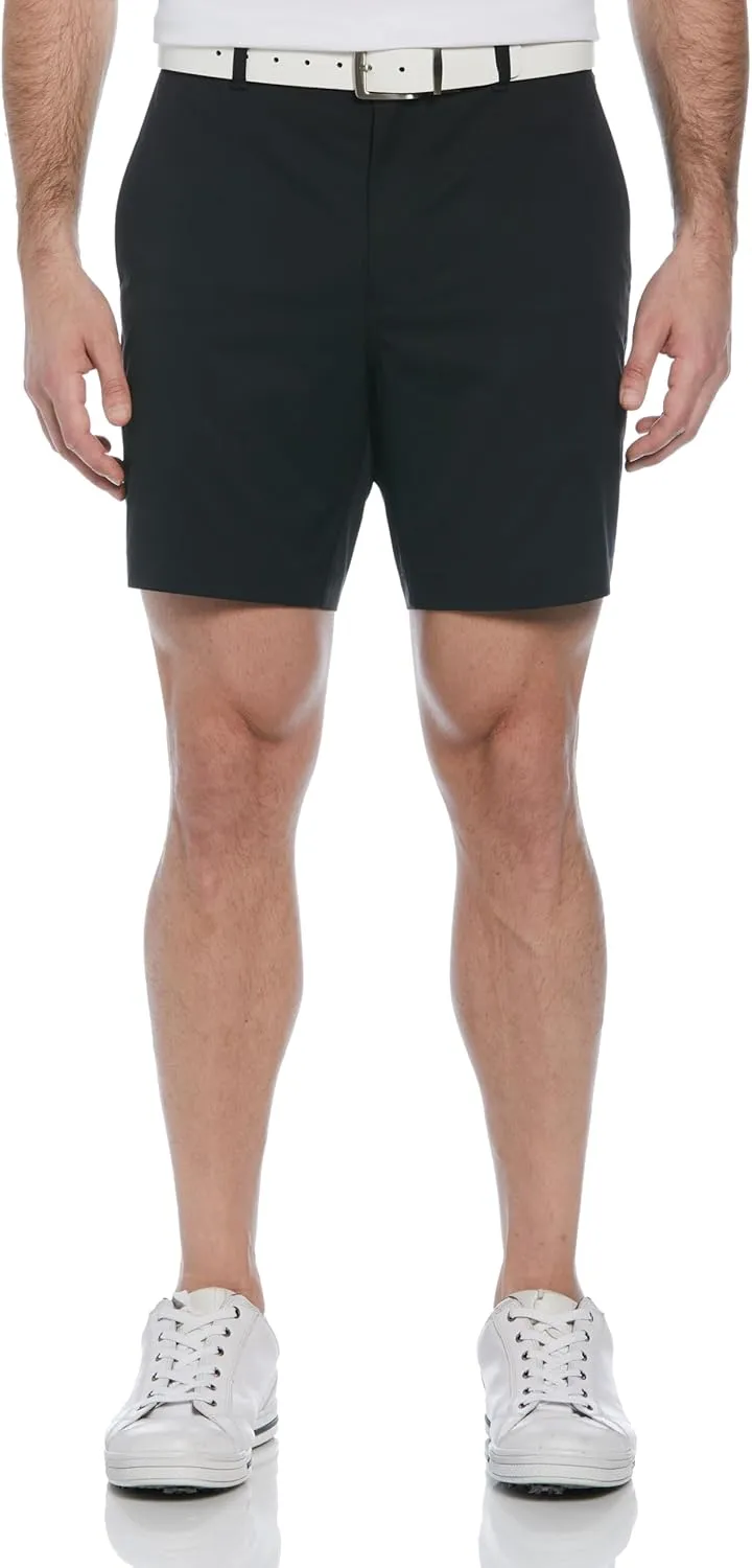 PGA TOUR Men's 7” Flat Front Performance Golf Shorts with Stretch Active Waistband, Moisture-Wicking, Sun Protection