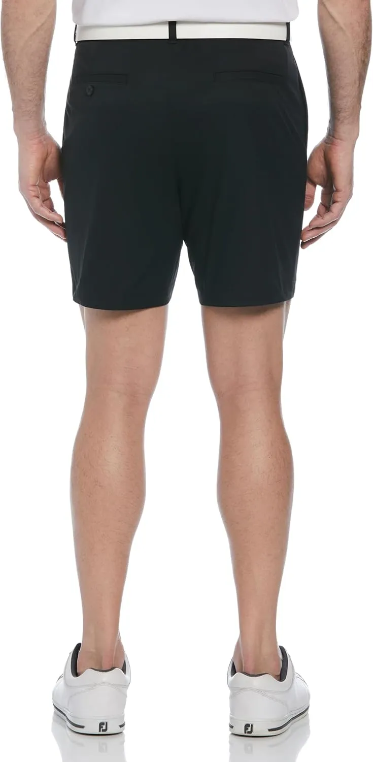 PGA TOUR Men's 7” Flat Front Performance Golf Shorts with Stretch Active Waistband, Moisture-Wicking, Sun Protection