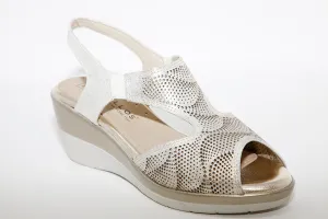 PITILLOS - 6030 WEDGE SANDAL - GOLD