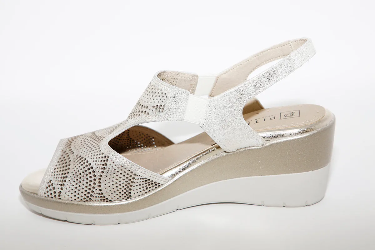 PITILLOS - 6030 WEDGE SANDAL - GOLD
