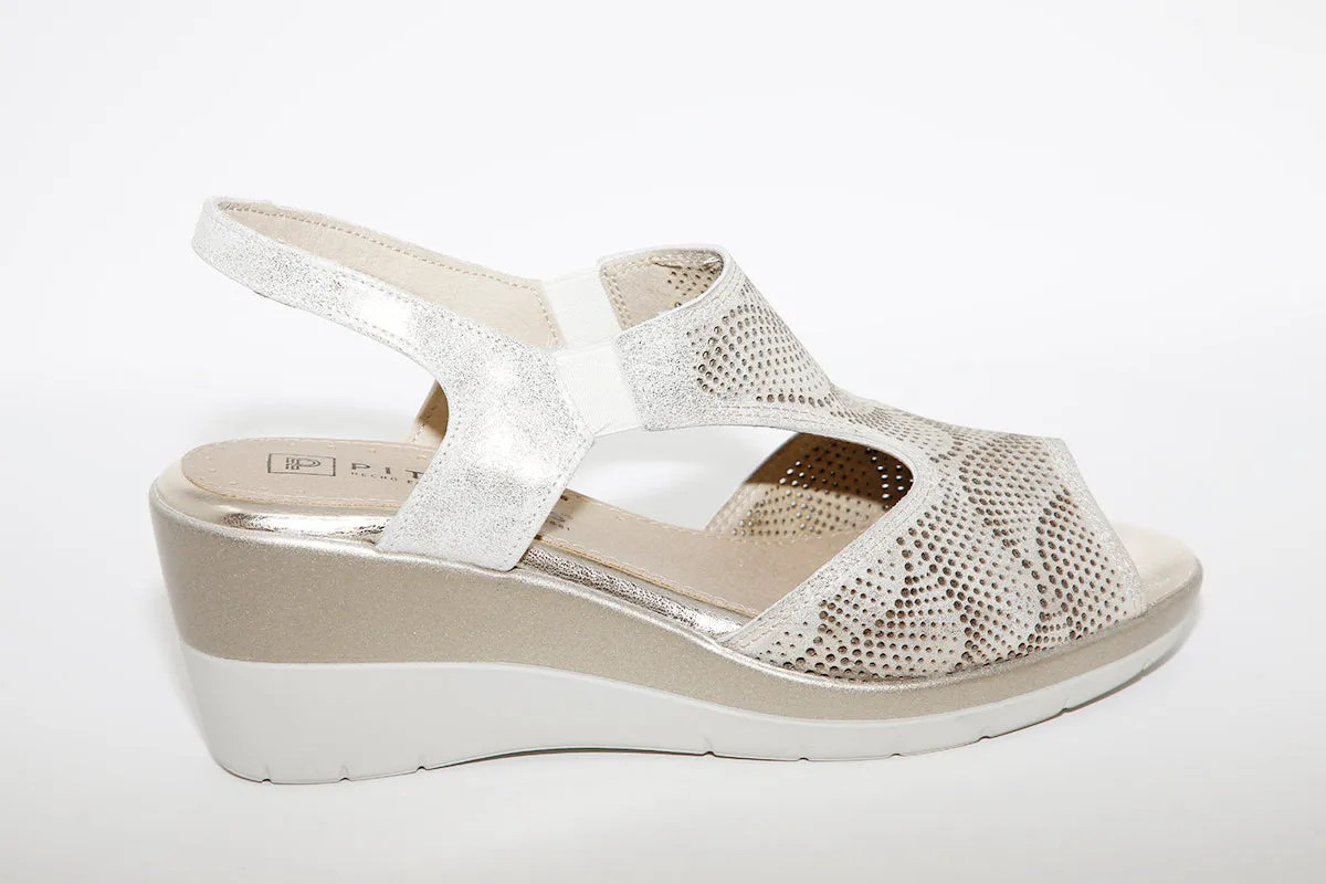 PITILLOS - 6030 WEDGE SANDAL - GOLD