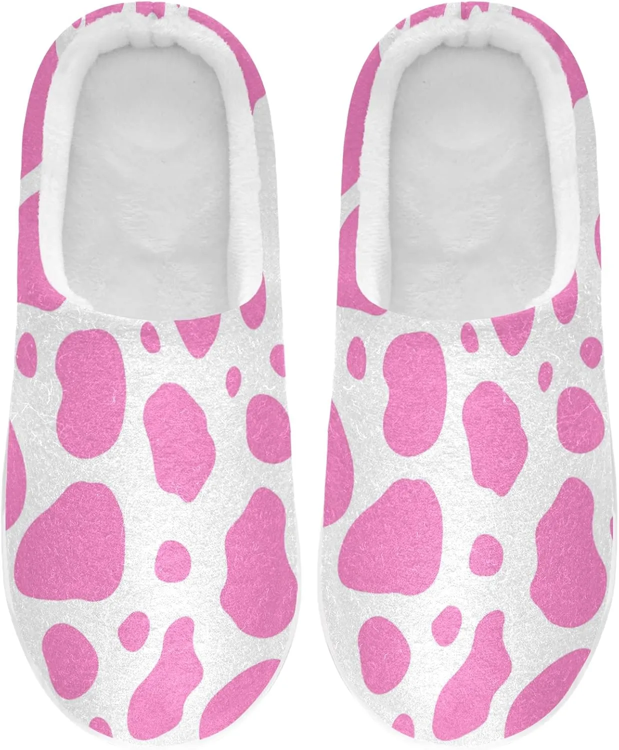 Poeticcity Unisex Memory Foam House Slippers Non-Skid Soft Warm Sole Coral Fleece Slip-on Closed Toe Hand Free Shoes for Bedroom Travel 6-17