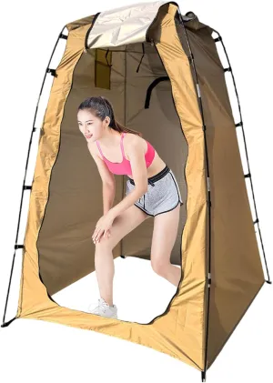 Pop-Up Changing Tent Water & Sun Proof 190T Foldable 47x47x75 Shower Tent with Inner Pocket, Zippered Window & Door Portable for Camping, Hiking, Outdoor Privacy #