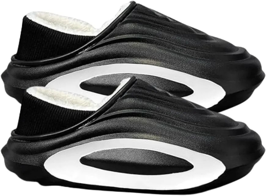 Premium Comfort Thermal EVA Closed Back Non Slip Women's Fuzzy House Slippers Indoor Soft Warm Home Shoes Plus Size