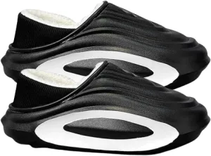 Premium Comfort Thermal EVA Closed Back Non Slip Women's Fuzzy House Slippers Indoor Soft Warm Home Shoes Plus Size
