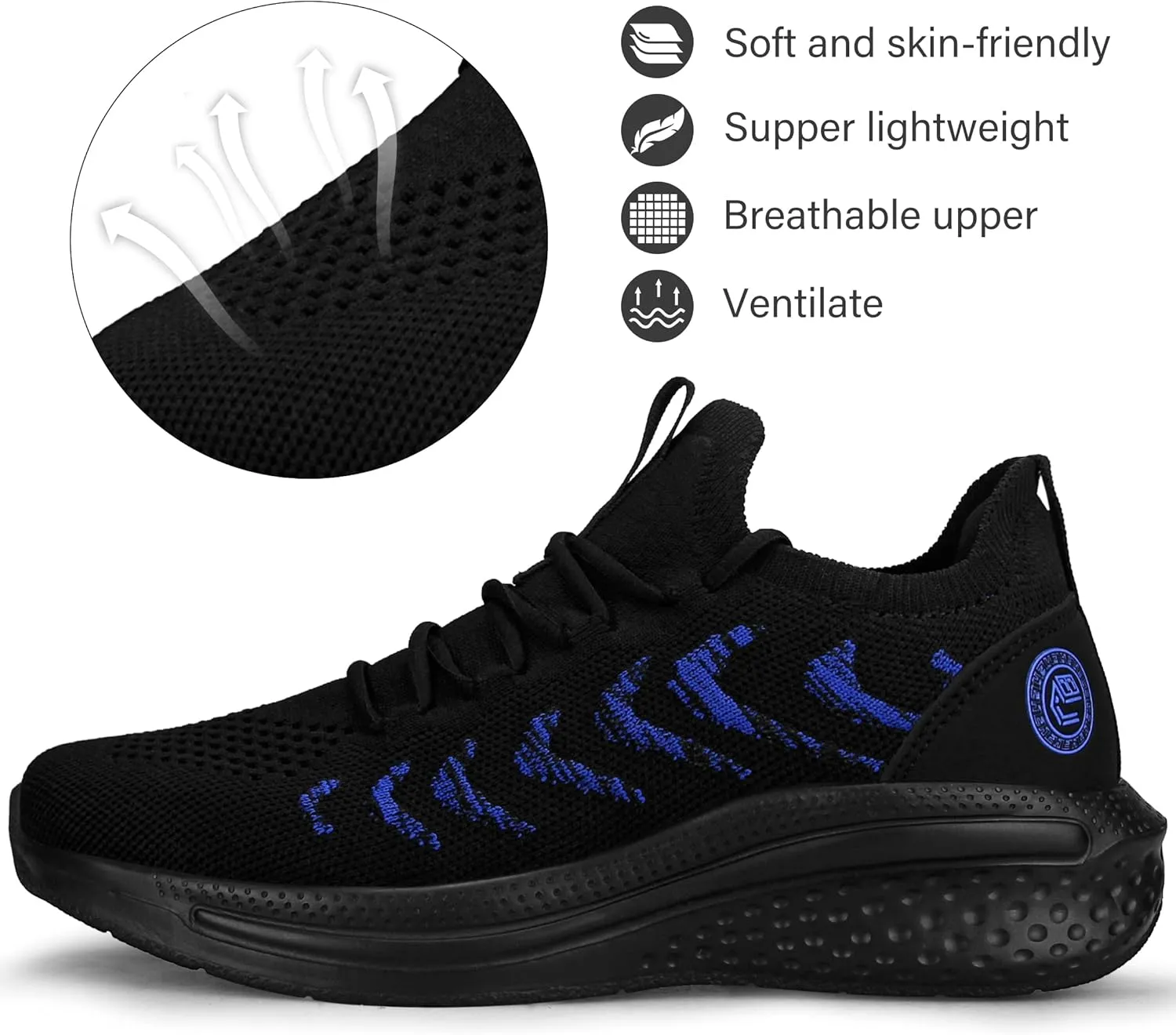 Pujcs Womens Sneakers Slip On Walking Shoes Breathable Running Shoes Lightweight Mesh Gym Shoes Non Slip Workout Shoes