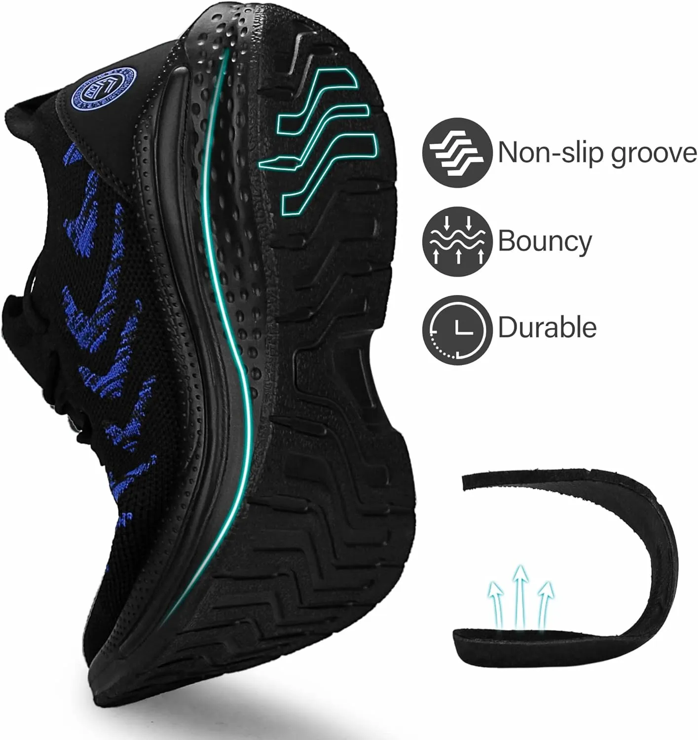 Pujcs Womens Sneakers Slip On Walking Shoes Breathable Running Shoes Lightweight Mesh Gym Shoes Non Slip Workout Shoes