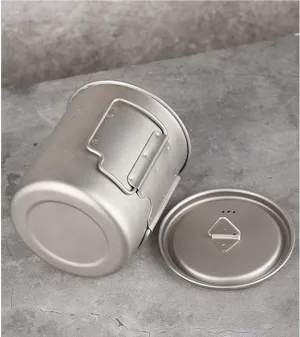 Pure titanium cup outdoor camping portable mug(420ml)
