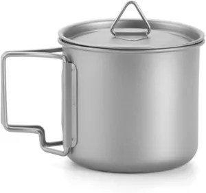 Pure titanium water cup outdoor camping portable mug(350ML)