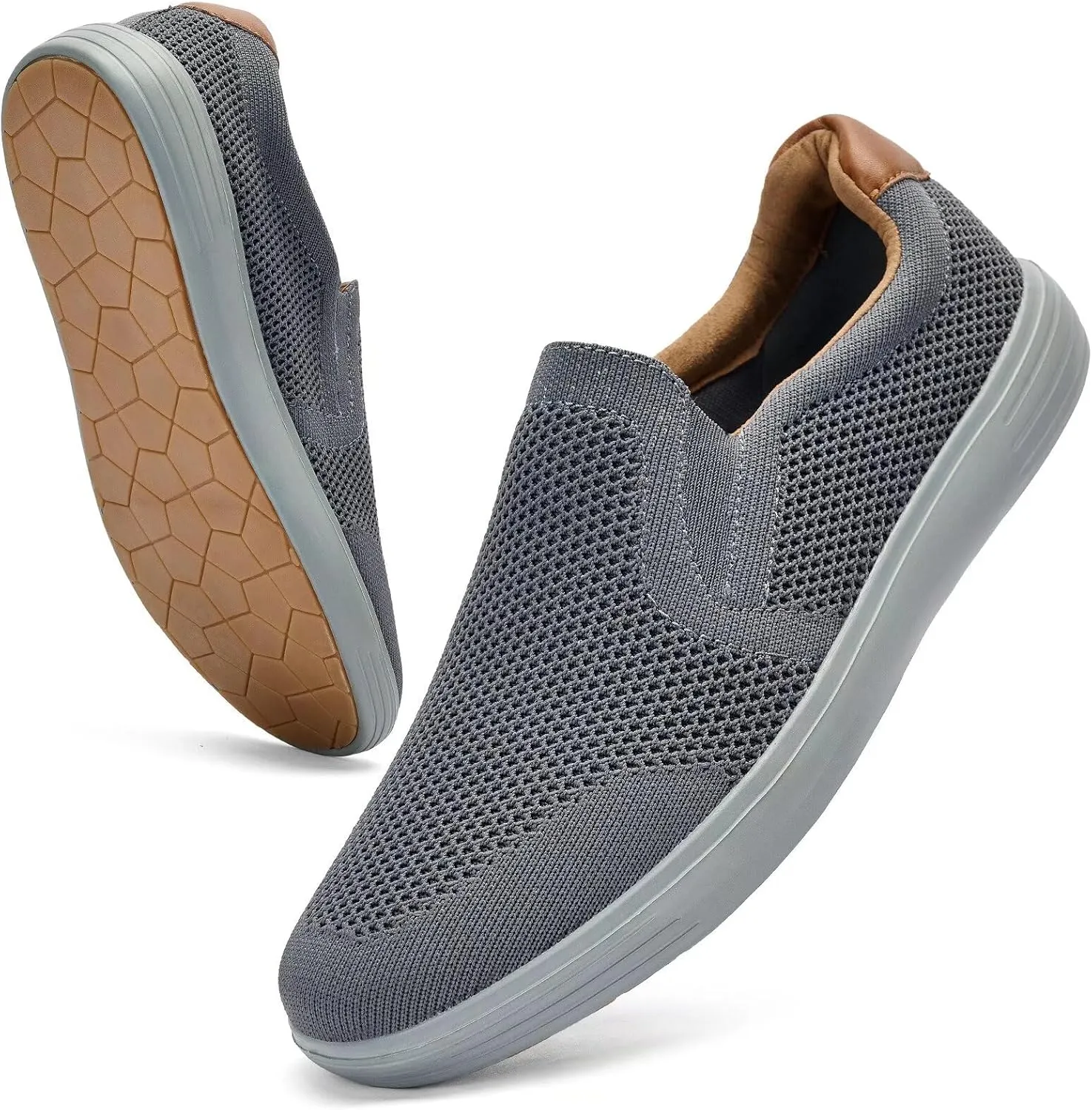 Puxowe Men's Casual Slip On Walking Shoes Mesh Comfortable Loafer