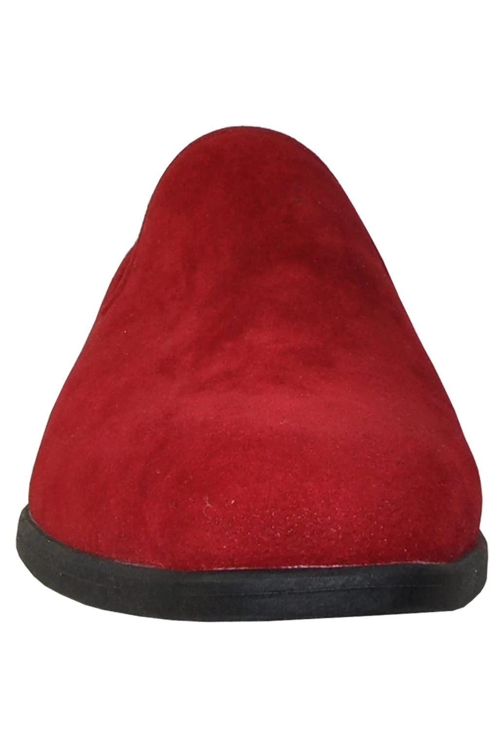 "Chelsea" Red Suede Tuxedo Shoes