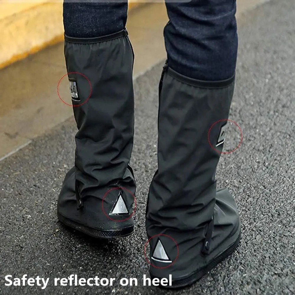 Rain Boots Waterproof Overshoes with Reflector Reusable Anti-Snow Shoe Covers Rain Boots Protective Gear for Men and Women Galoshes