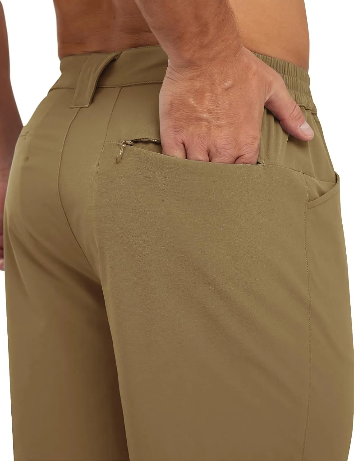 Rdruko Men's Stretch Golf Shorts 7 Inch Inseam Dress Casual Dry Fit Elastic Waist Lightweight Flat Front Work Shorts