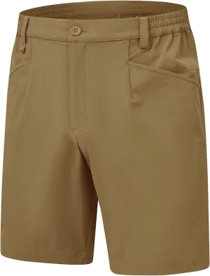 Rdruko Men's Stretch Golf Shorts 7 Inch Inseam Dress Casual Dry Fit Elastic Waist Lightweight Flat Front Work Shorts