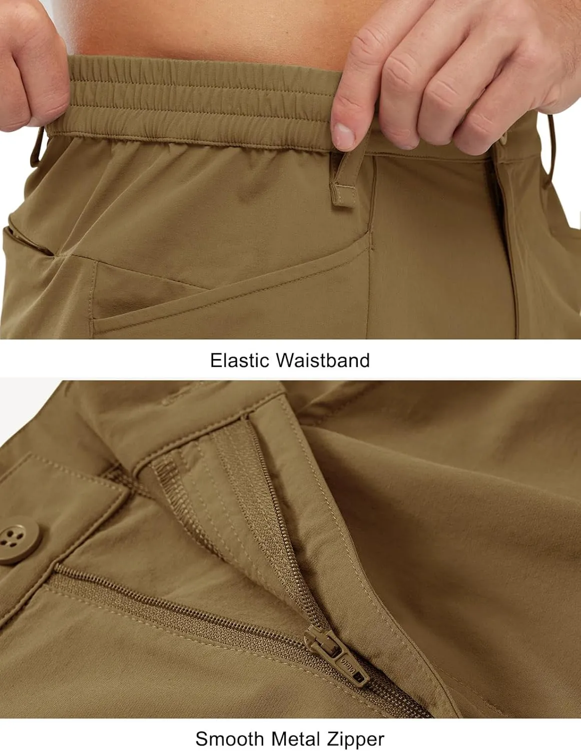 Rdruko Men's Stretch Golf Shorts 7 Inch Inseam Dress Casual Dry Fit Elastic Waist Lightweight Flat Front Work Shorts