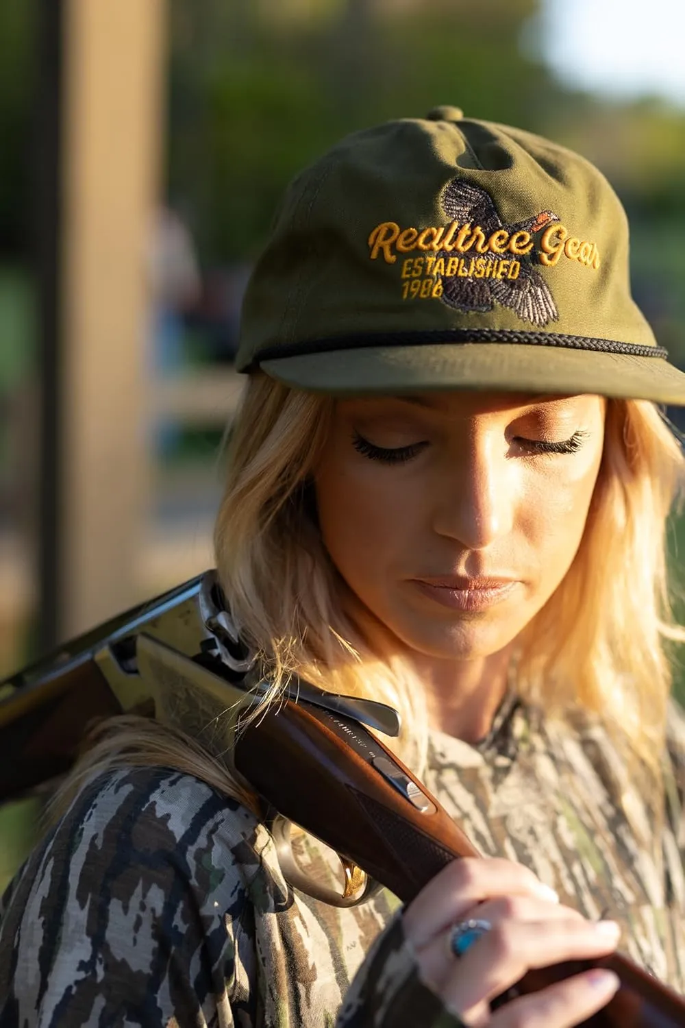 Realtree Camo Rope Hat – Vintage Flat Brim, Adjustable Snapback, Lightweight Outdoor Cap for Hunting, Fishing, and Boating
