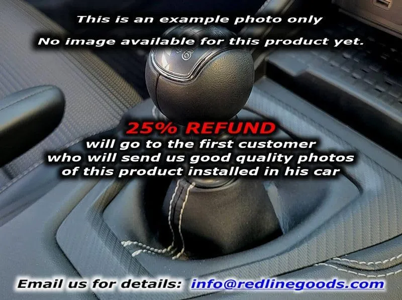 RedlineGoods Shift Boot - Manual Compatible with Ford Mustang 2024-24. Tailor Made - not Universal. Genuine top-Grade Italian Black Suede (Alcantara) with Blue Thread