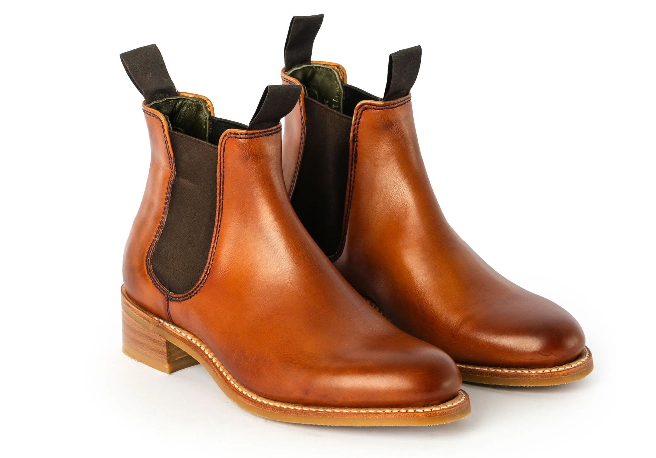 Robinson Gina Rubber Sole - Antique Rosewood Calf