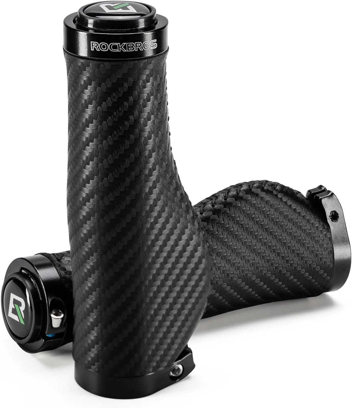 ROCKBROS Ergonomic Design Mountain Bike Grips,Double Lock-on and Non-Slip Bike Grips,Cushioned Comfortable Bicycle Handlebars Grips,for Commuting.