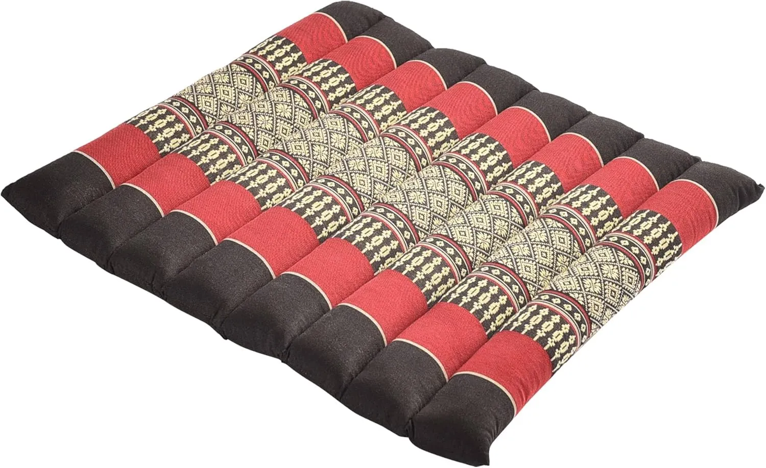 Rollable Cushion - Organic Kapok Filling, use Rolled or Flat for Yoga and Meditation, Lightweight, Great car or seat Cushion