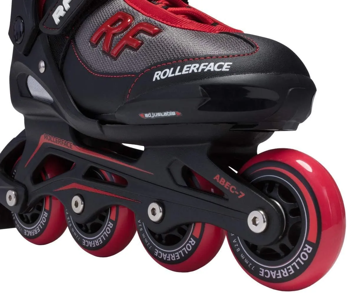 Rollerface Spider, Youth, Sport and Recreation Inline Skates (Adjustable up to 3 Sizes)