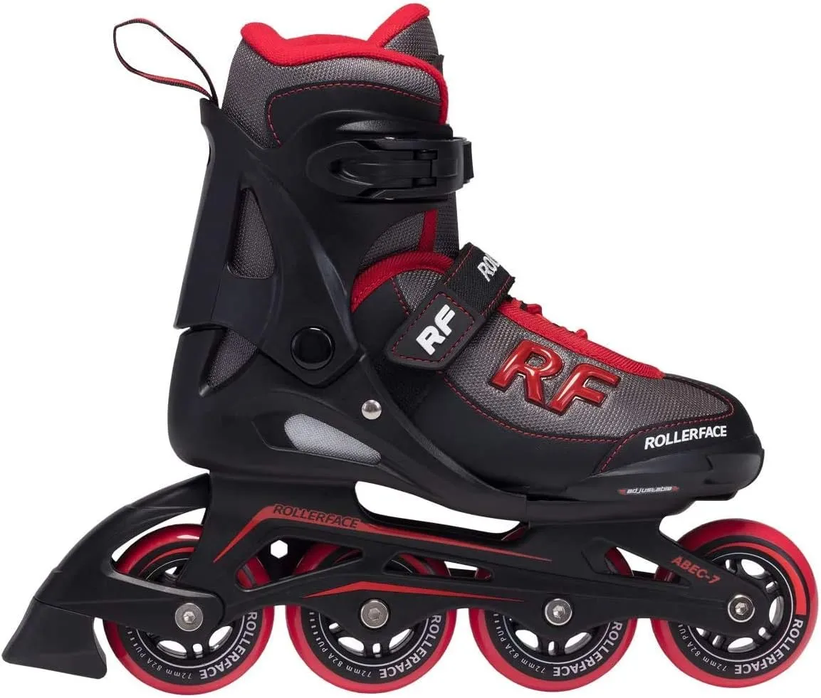 Rollerface Spider, Youth, Sport and Recreation Inline Skates (Adjustable up to 3 Sizes)