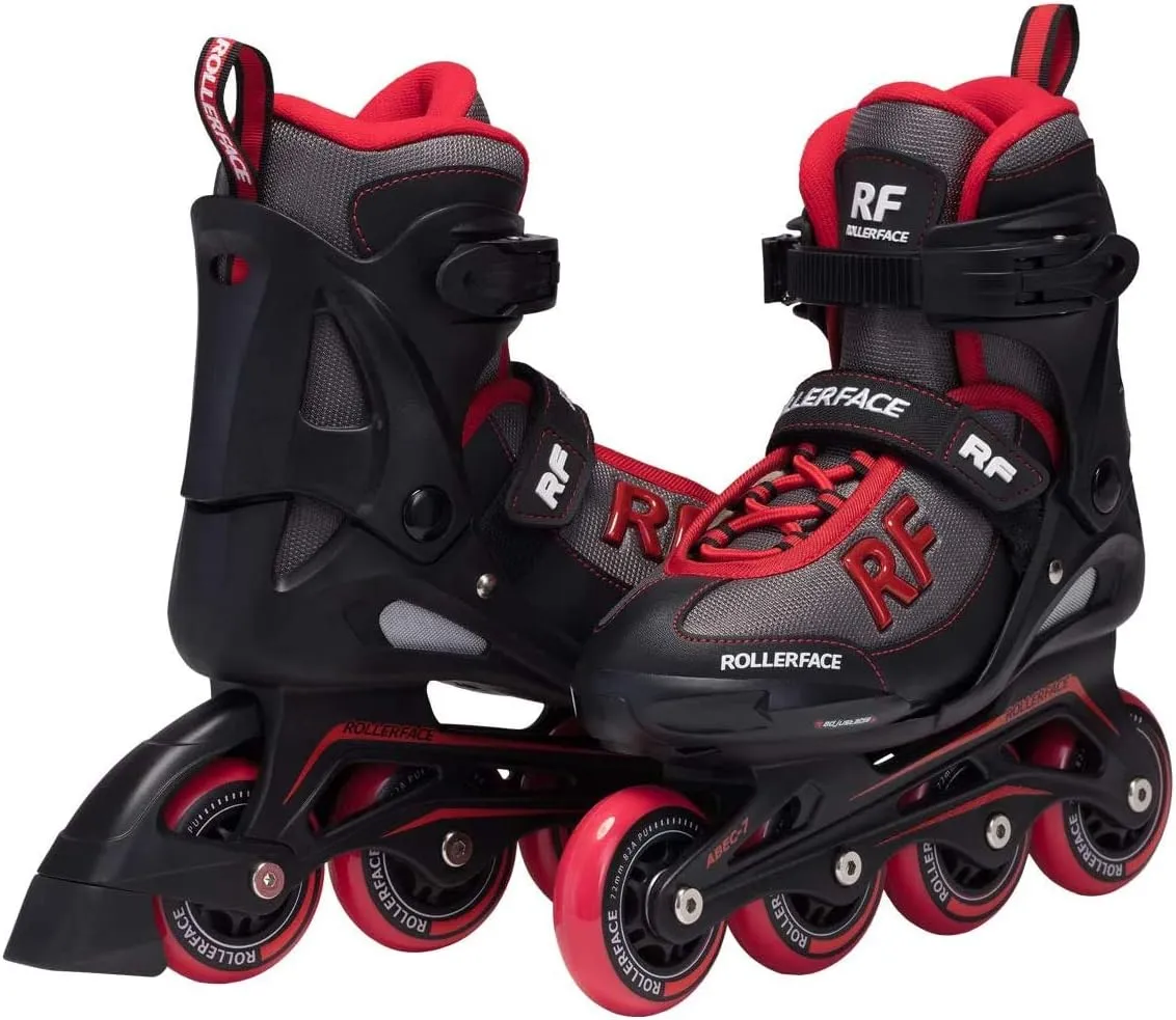 Rollerface Spider, Youth, Sport and Recreation Inline Skates (Adjustable up to 3 Sizes)