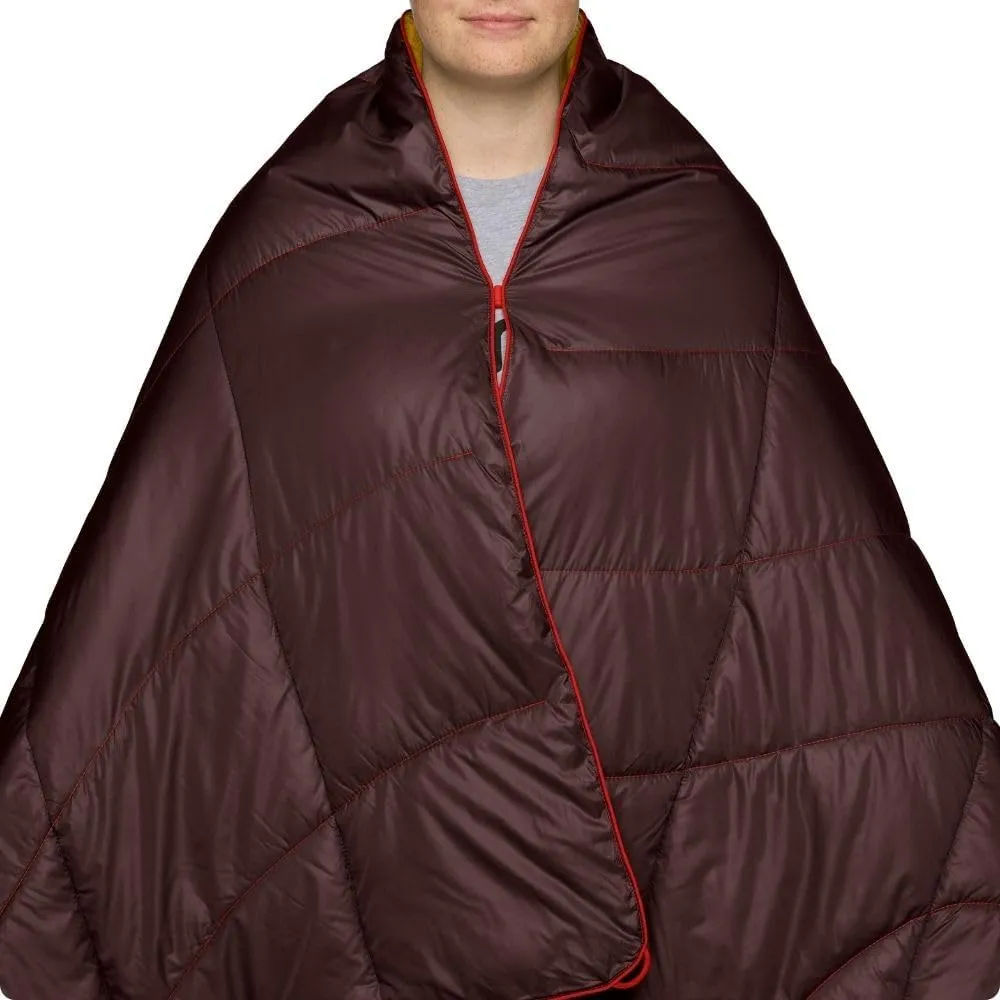 Rumpl Backcountry Puffy Blanket - Packing Comfort Into Uncomfortable Places, 100% Recycled Polyester Insulation, Lightweight, Packable, Water Resistant, 52" x 75", Ridge Lines