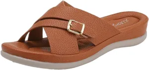 Rungion Summer Wedge Sandals for Women Slip On Dressy Comfortable Slides Sandals Lightweight Non-slip Platform Beach Shoes