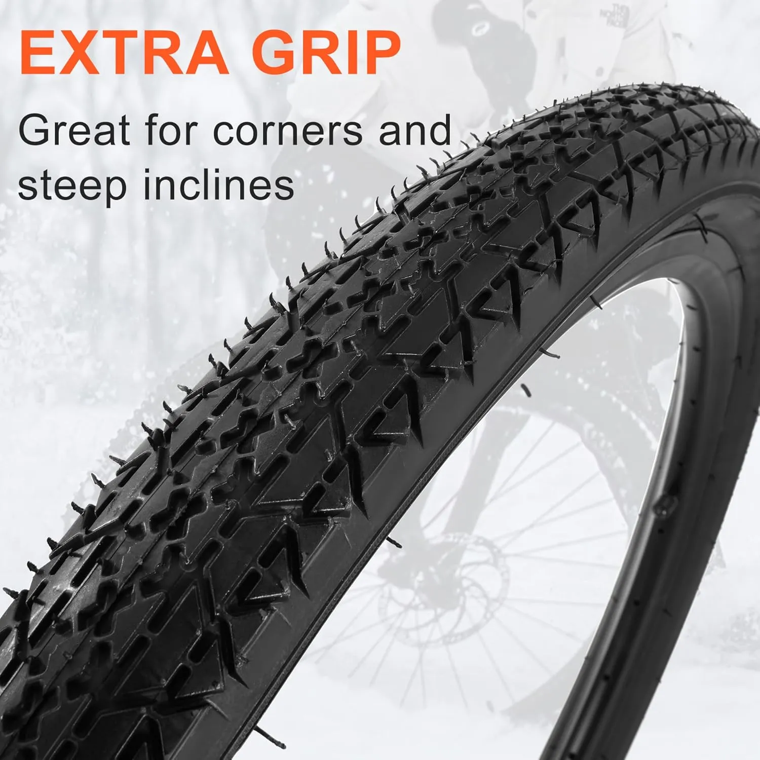 RUTU 26x2.125 Bicycle Tires Foldable 26x2.125 (57-559), 26 Inch Bike Tire and Tube with AV Schrader Valve,Installation and Removal Tools Compatible with Beach Cruiser and Urban Commuting Bicycle