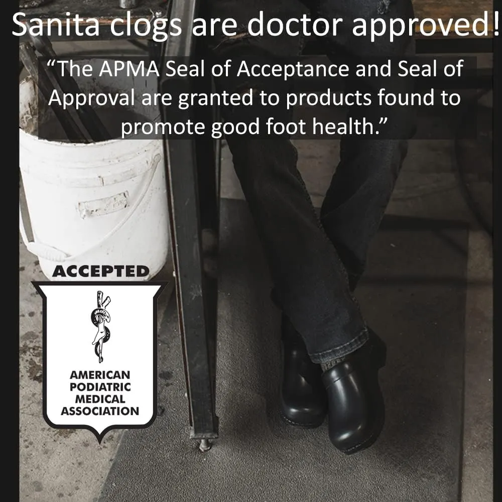 Sanita Gilford Professional Clogs for Women - Suede, Arch Support, Closed-Back, APMA-Approved Slip-On Shoes