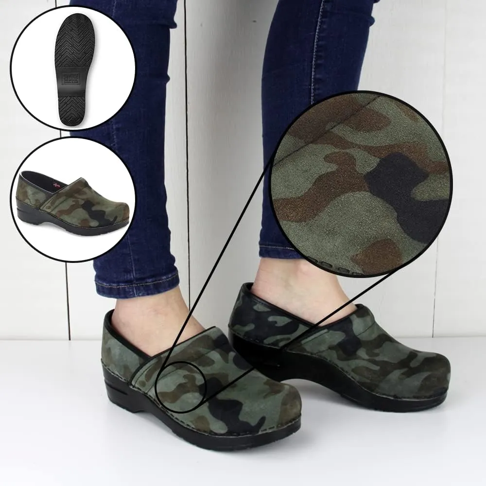 Sanita Gilford Professional Clogs for Women - Suede, Arch Support, Closed-Back, APMA-Approved Slip-On Shoes