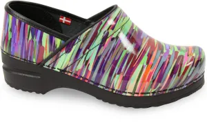 Sanita Tivoli Patent Leather Clogs for Women -APMA Approved, Shock-Absorbing Outsole, Soft Cushioned Insole, Closed-Back, Slip-On Shoes - Multicolor