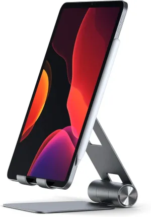 Satechi R1 Multi-Angle Foldable Tablet Stand - Compatible with iPad Pro M2/M1, iPad Air/Mini, iPhone 16/15/14/13/12 and More (Space Gray)